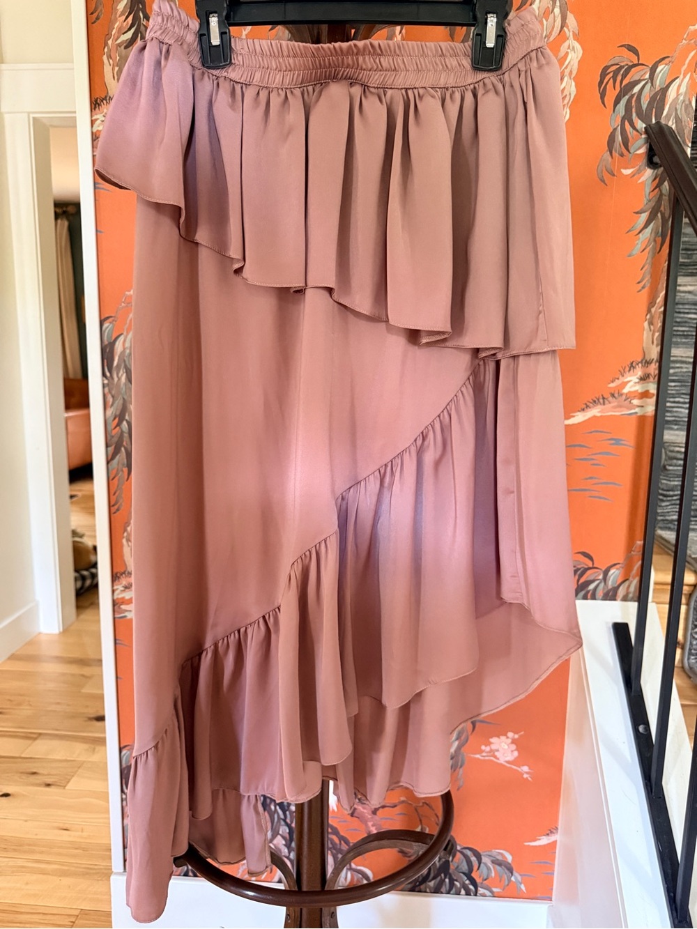 ASOS Mauve High-Low Ruffle Skirt - Picture 3 of 3